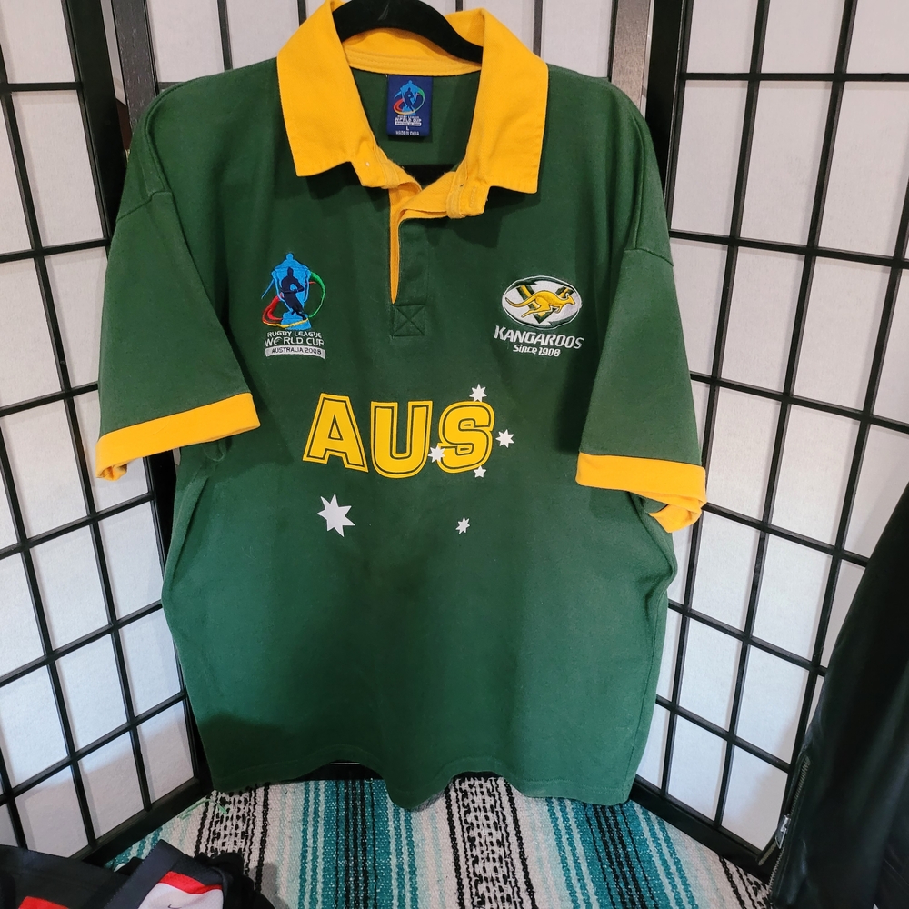 Rare Australia Kangaroos Jersey 2008 Rugby League World Cup Classic NRL Footy